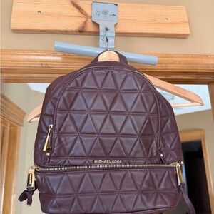 Michael Kors Purple Quilted Backpack